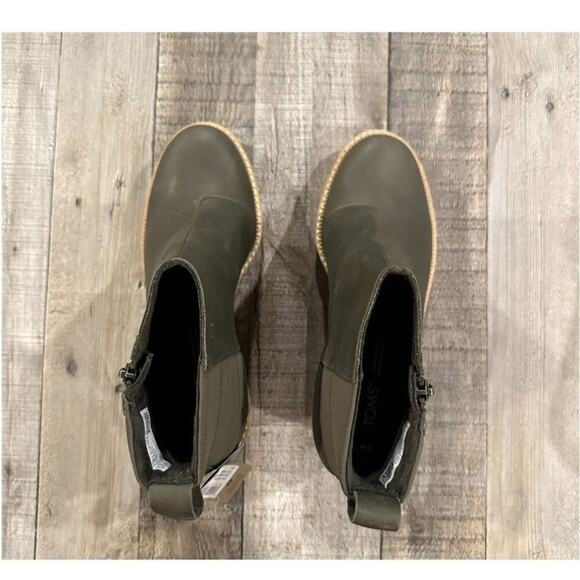 TOMS Raven Wedge Bootie in Olive Size 6 NWT - Picture 8 of 16